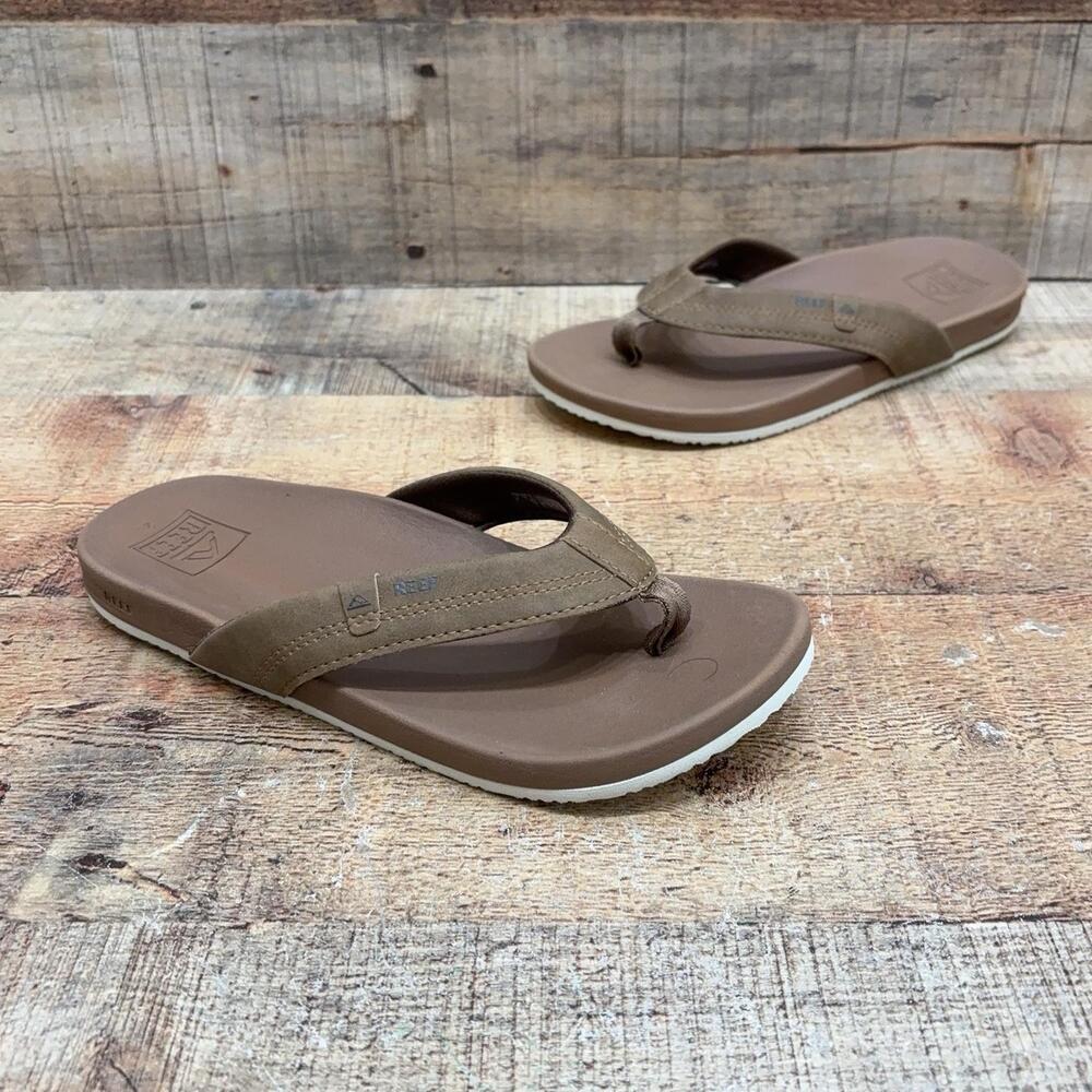 Reef Cushion Spring Sandals Kids Size 2 33 Brown Flip Flop Beach Comfort